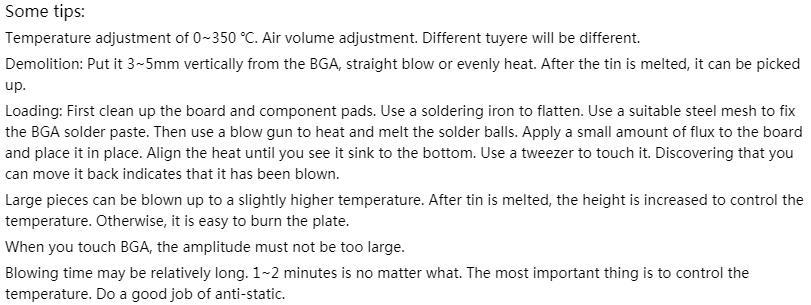 Використання машини BGA BGA repair machine usage